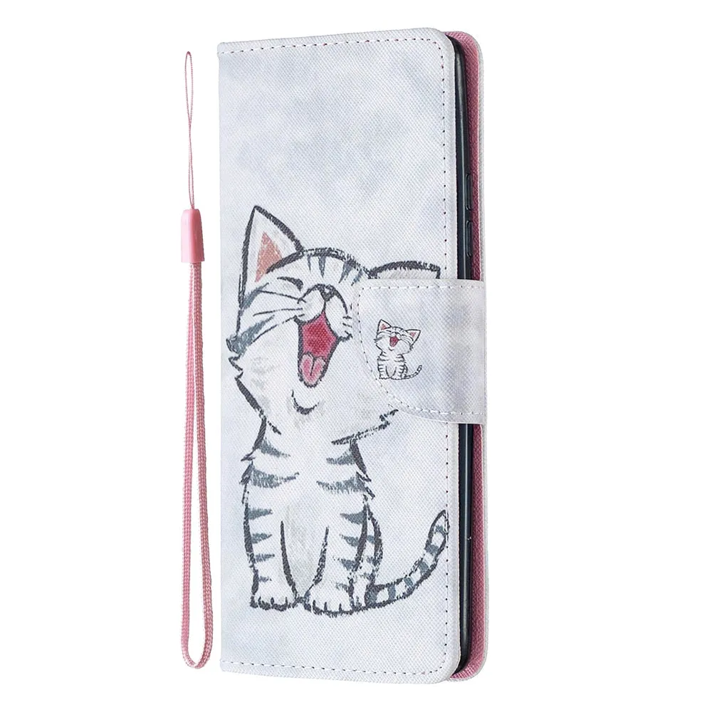 Anymob Samsung Case Multicolor Heart Design Cartoon Flip Leather Wallet Phone Cover Protection
