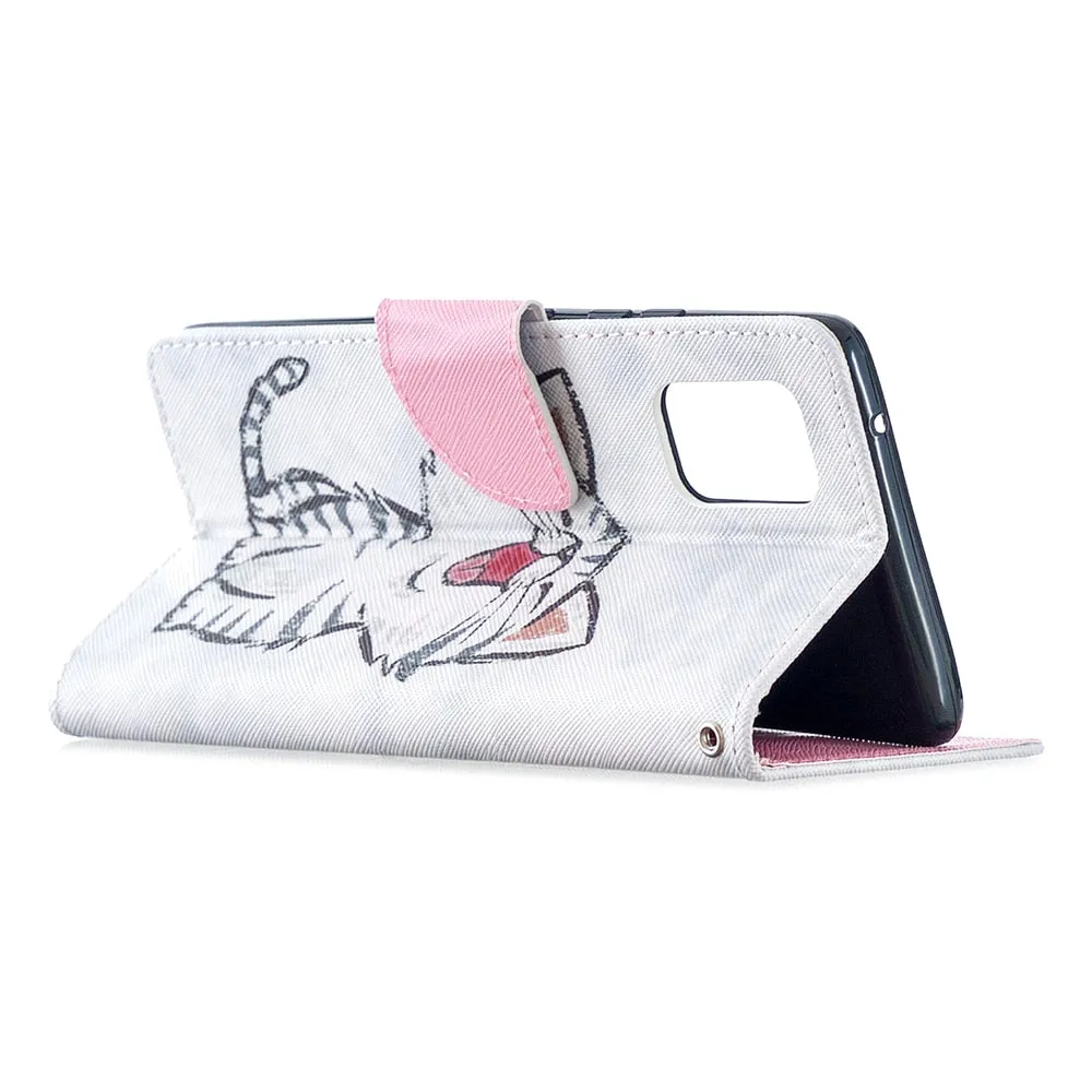 Anymob Samsung Case Multicolor Heart Design Cartoon Flip Leather Wallet Phone Cover Protection
