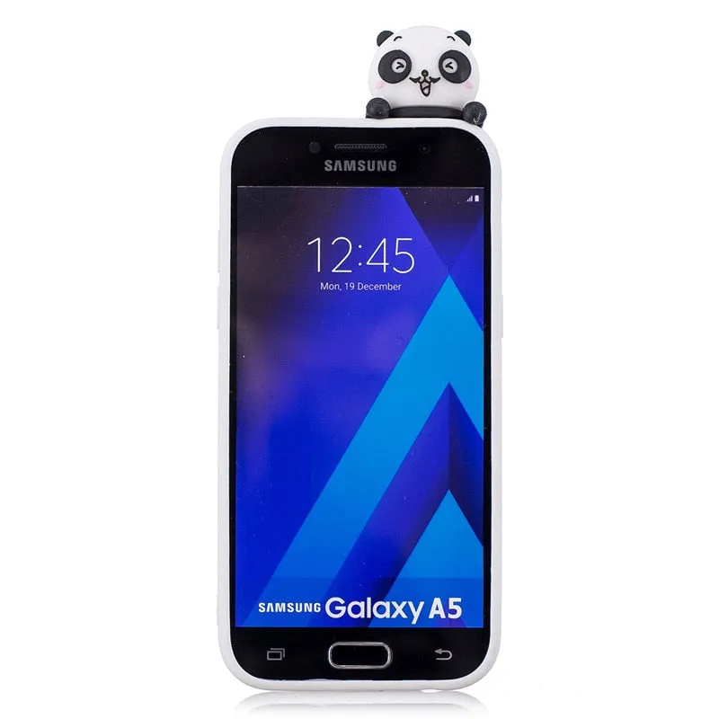 Anymob Samsung Case Sky Blue Soft Silicone 3D Unicorn Panda Phone Cover Protection