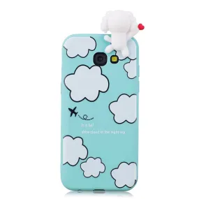 Anymob Samsung Case Sky Blue Soft Silicone 3D Unicorn Panda Phone Cover Protection