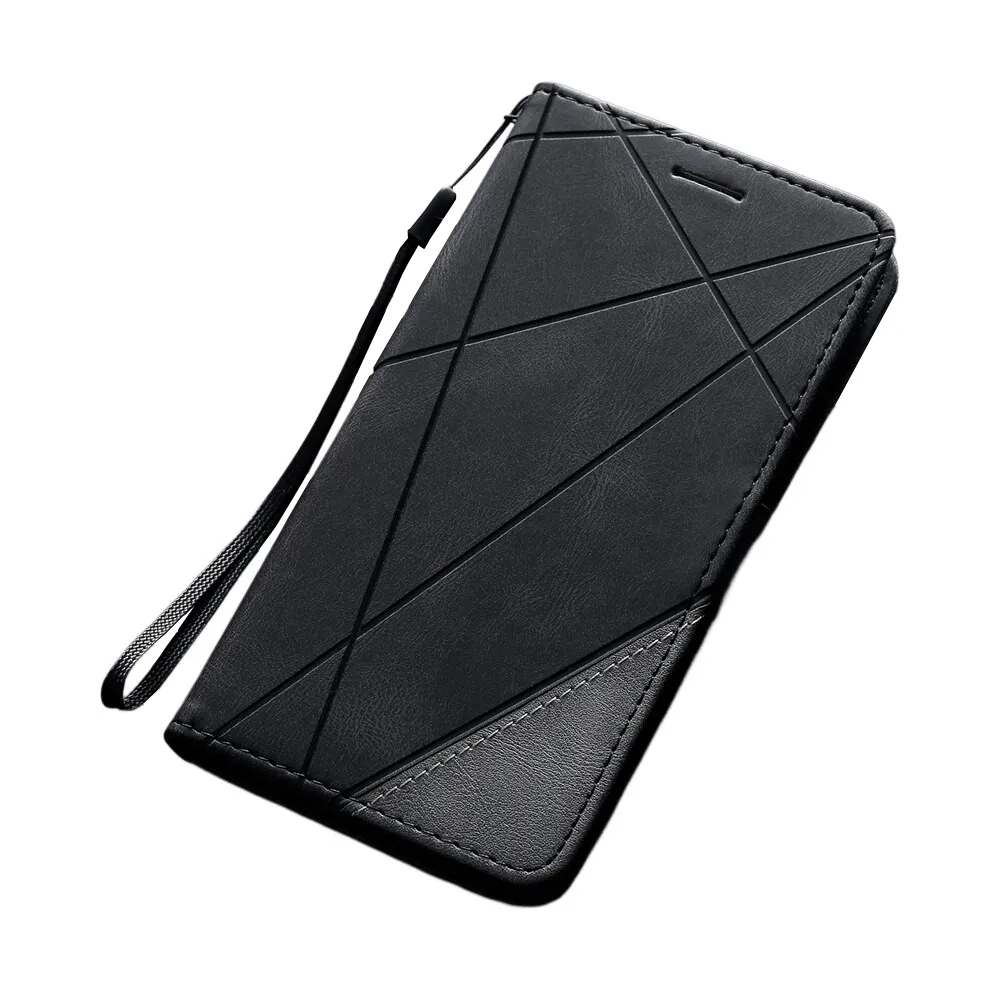 Anymob Samsung Charcoal Flip Case Leather Phone Wallet Cover Protection