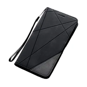 Anymob Samsung Charcoal Flip Case Leather Phone Wallet Cover Protection