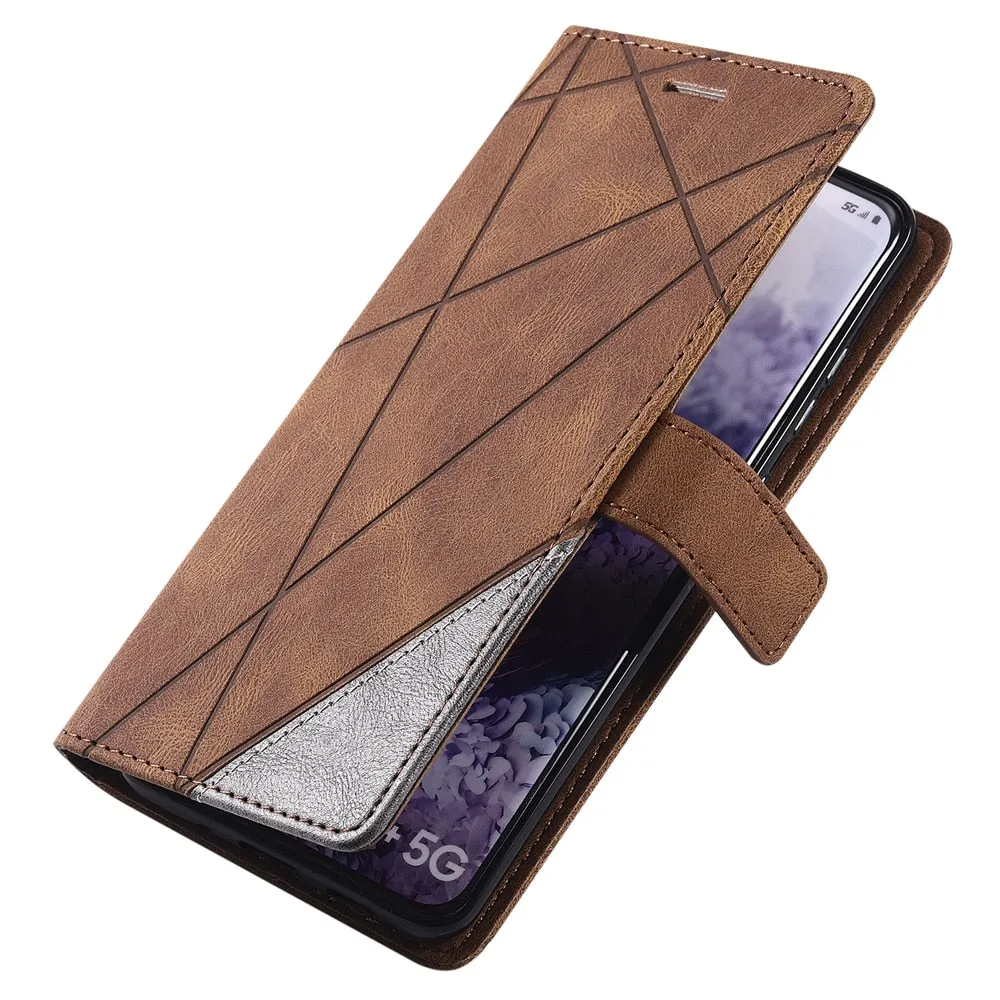 Anymob Samsung Navy Blue Flip Case Leather Phone Wallet Cover Protection