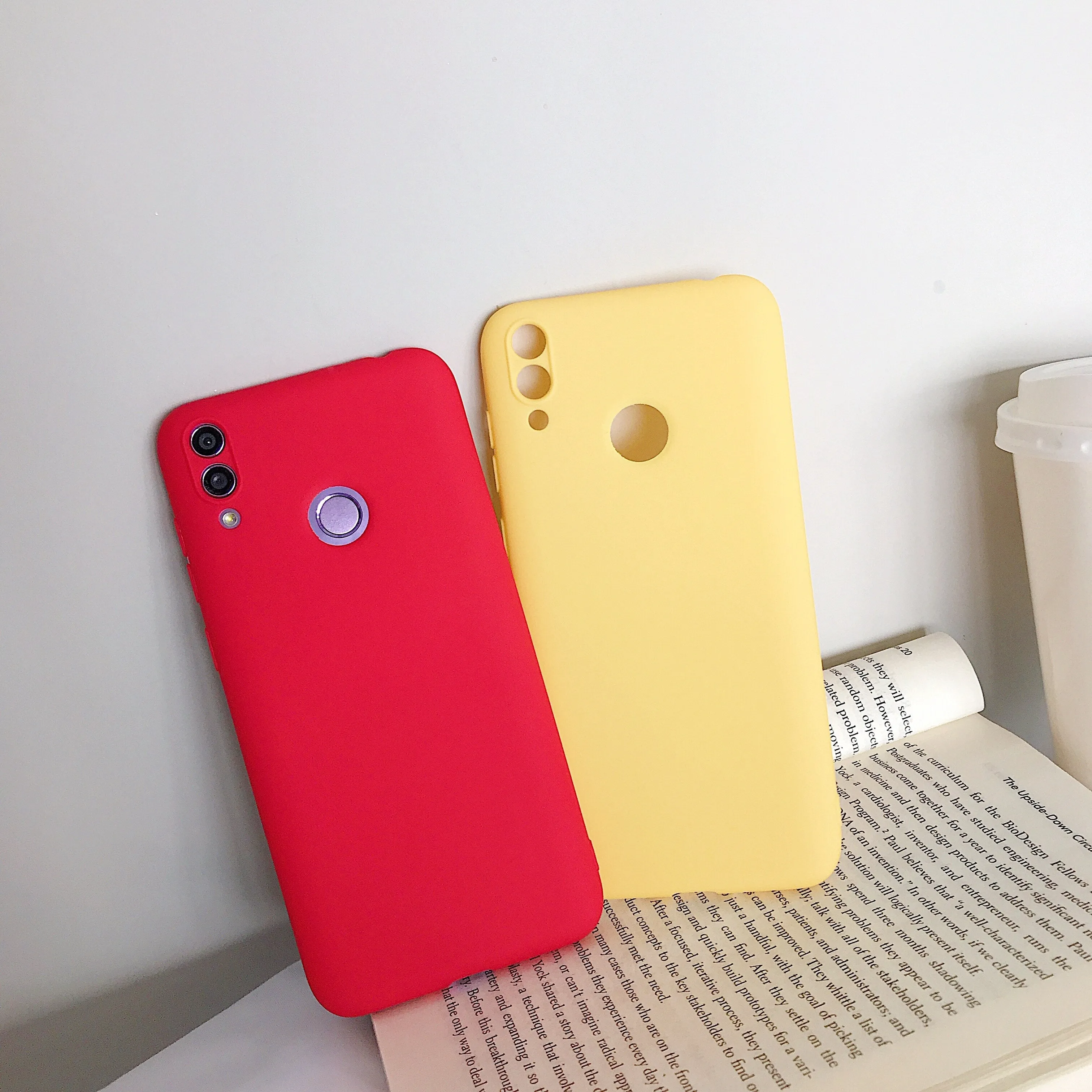Anymob Samsung Yellow Soft Silicone Phone Cover Protection