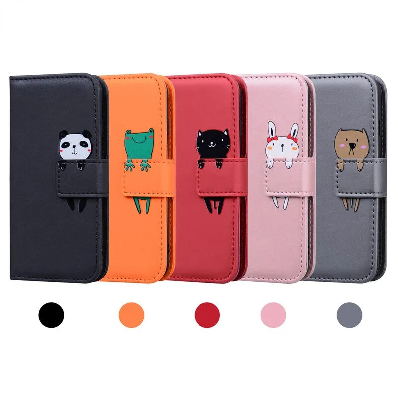 Anymob Xiaomi Redmi Black Panda Flip Case Leather Phone Wallet Cover Protection