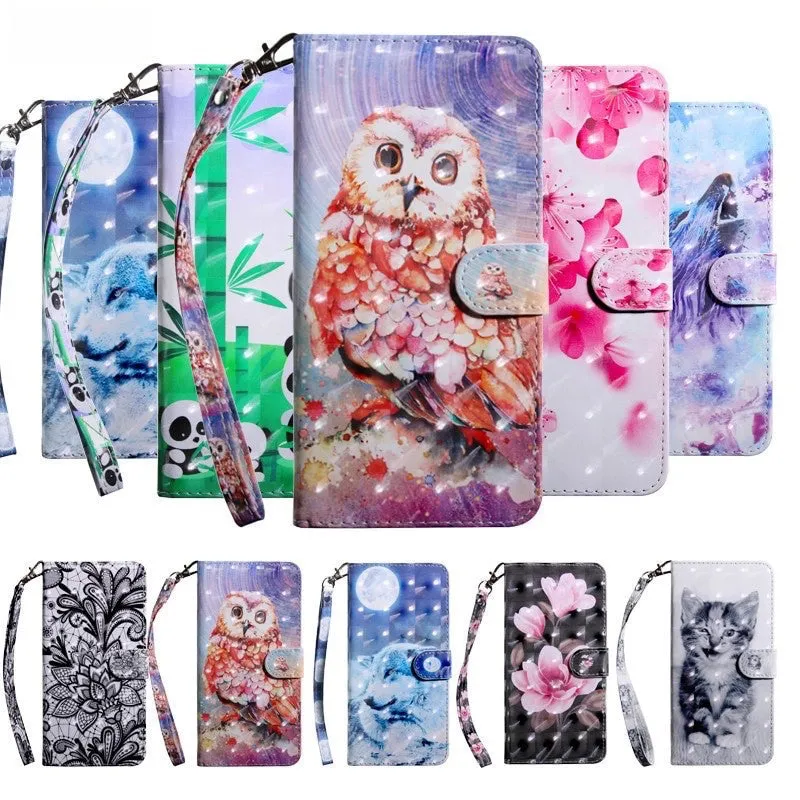 Anymob Xiaomi Redmi Pink Leather Case Flower Flip Wallet Cover Bag Shell Protection