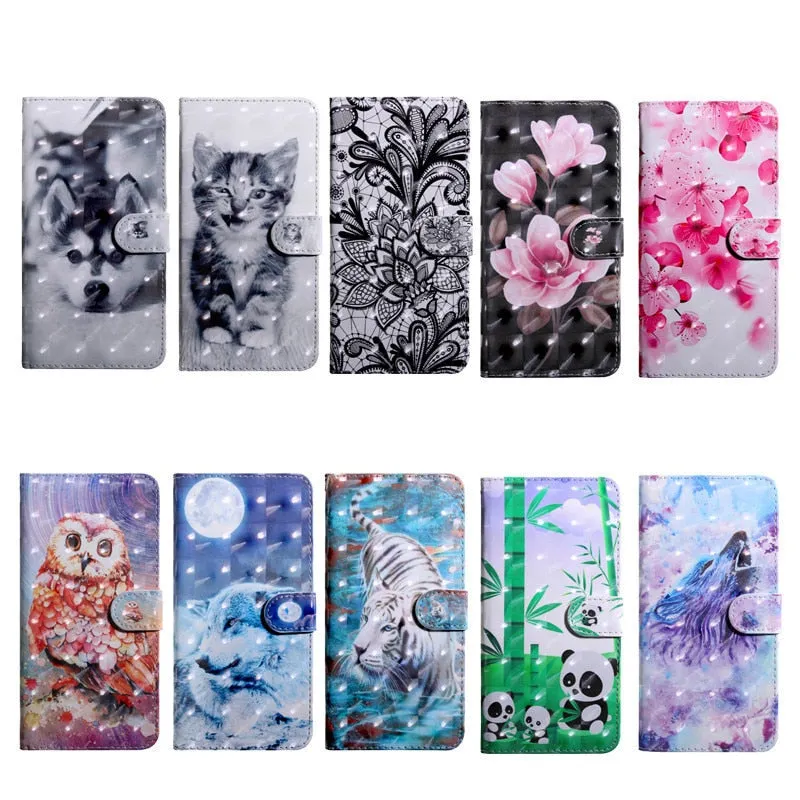 Anymob Xiaomi Redmi Pink Leather Case Flower Flip Wallet Cover Bag Shell Protection