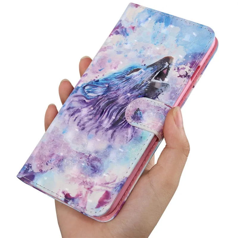Anymob Xiaomi Redmi Pink Leather Case Flower Flip Wallet Cover Bag Shell Protection