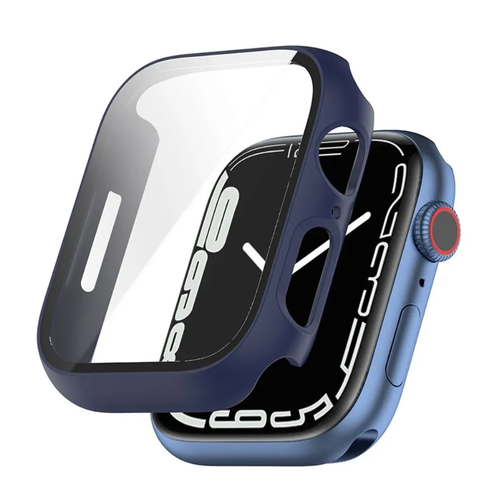 Apple Watch (45mm) 2-in-1 cover with tempered glass screen protector - Midnight Blue