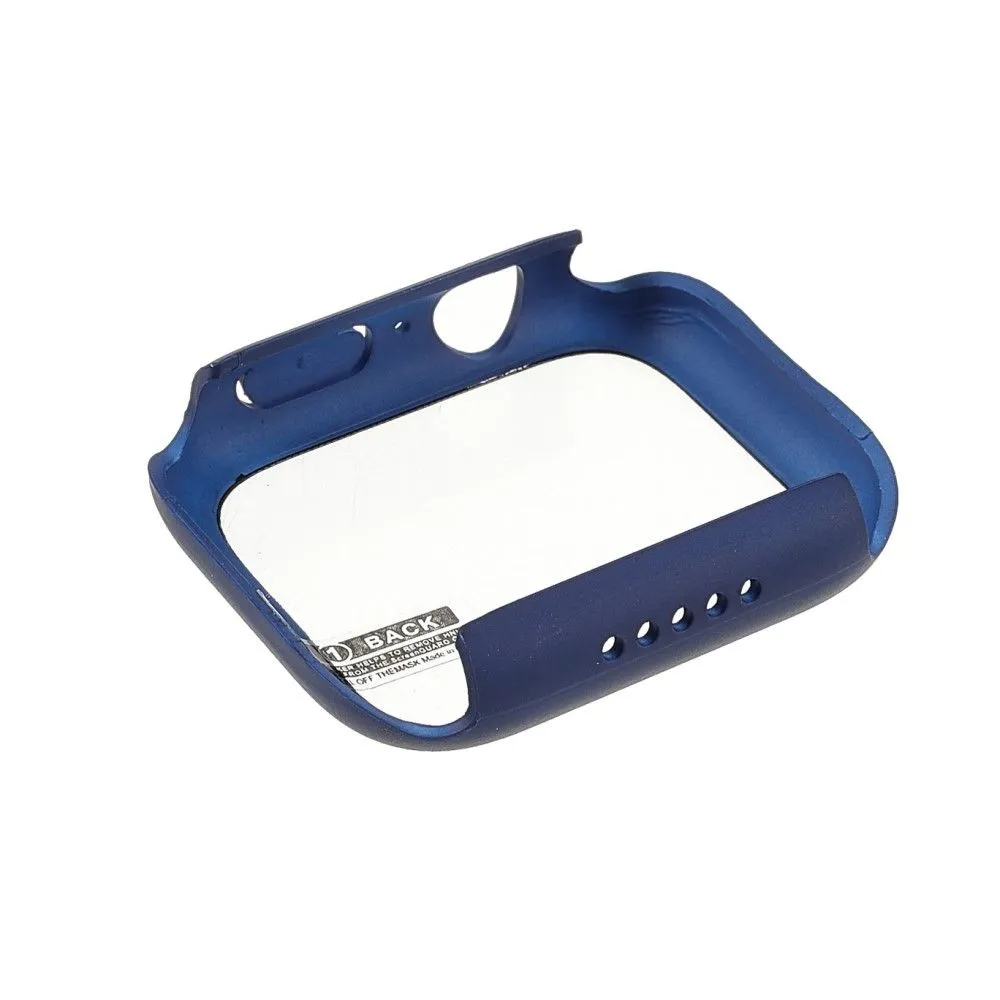 Apple Watch (45mm) matte cover with tempered glass - Navy Blue