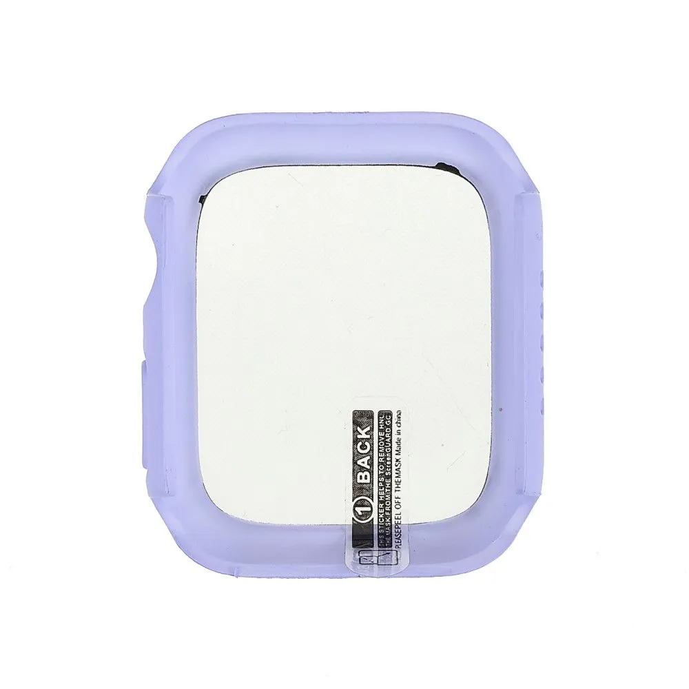 Apple Watch (45mm) matte cover with tempered glass - Purple