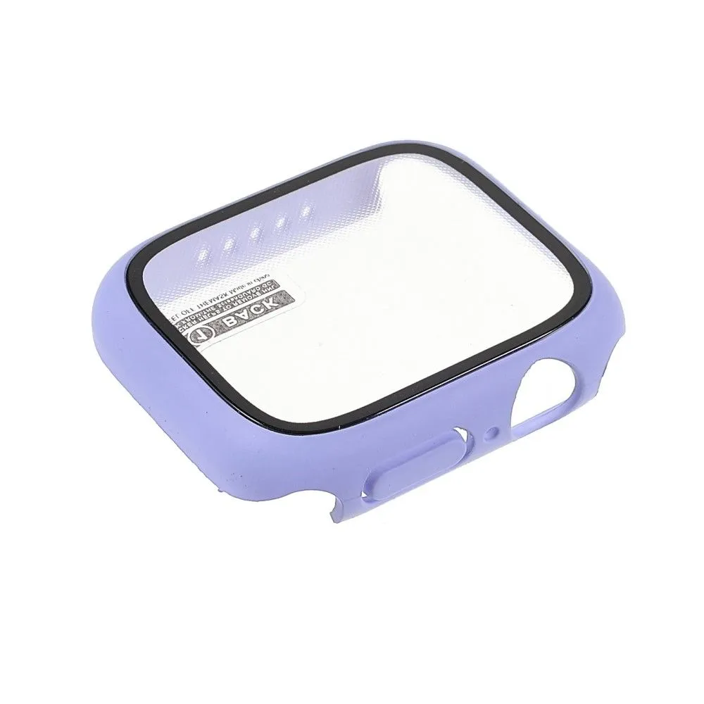 Apple Watch (45mm) matte cover with tempered glass - Purple