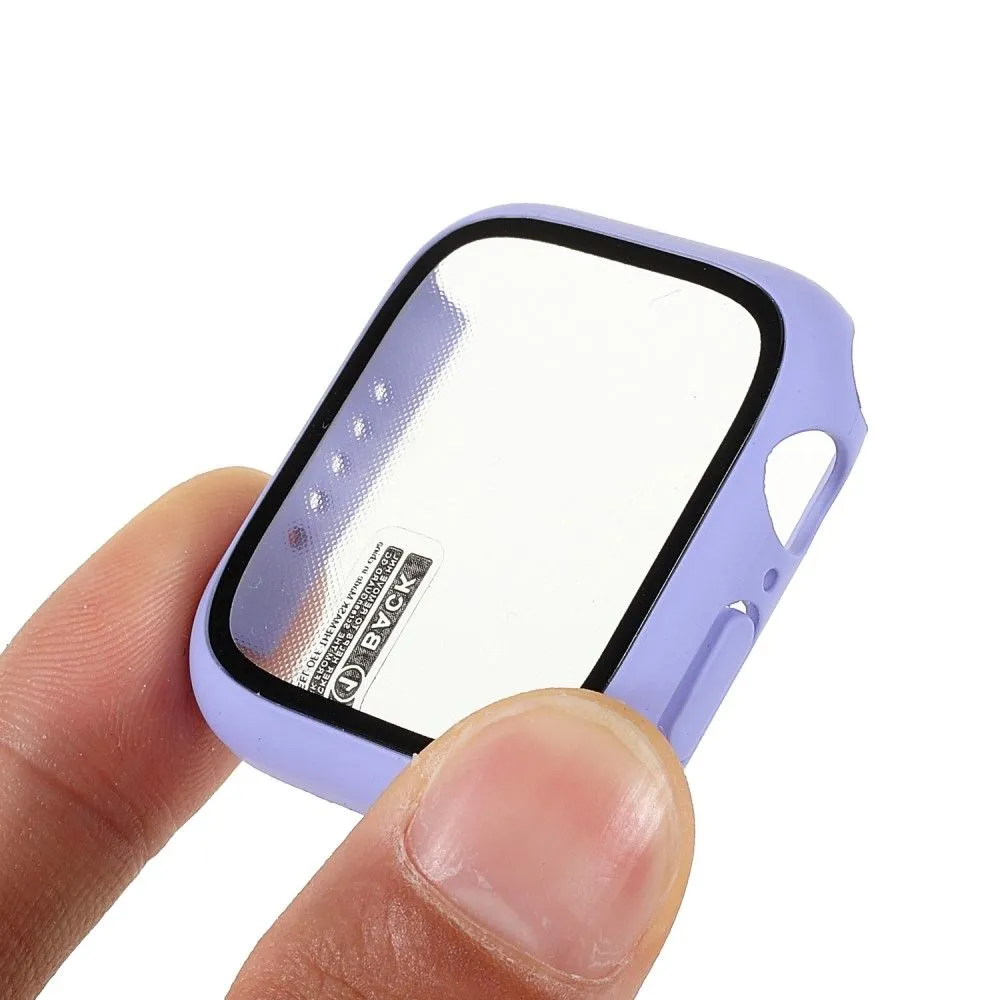 Apple Watch (45mm) matte cover with tempered glass - Purple
