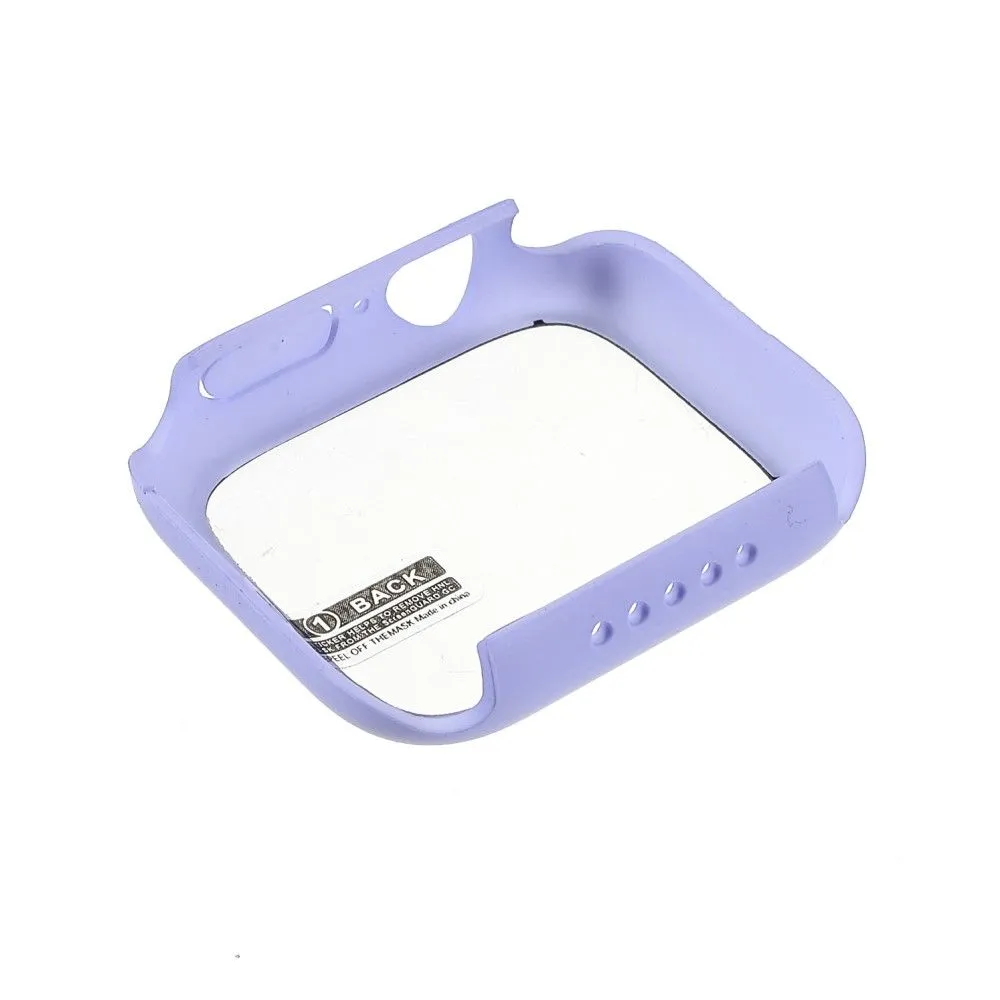Apple Watch (45mm) matte cover with tempered glass - Purple