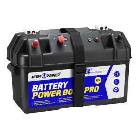 Atem Power 12V Battery Box Portable Deep Cycle Batteries Type C Quick Charge USB