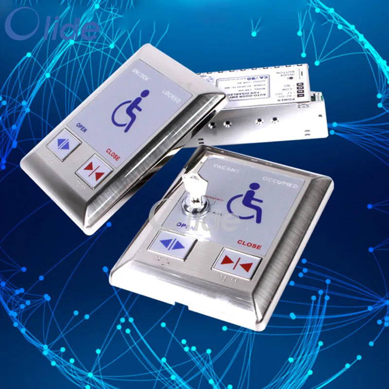 Automatic Door Push Switch for Disabled Toilet, Washroom Switch for Handicap Door Openers