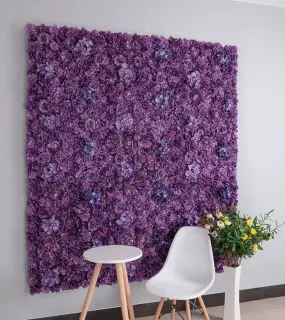 Backdrop Panel Roses Hydrangea Mat purple Artificial Flower Wall