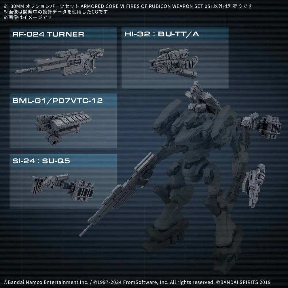 Bandai 5068571 Option Parts Set Armored Core Vi Fires Of Rubicon Weapon Set 05 30MM