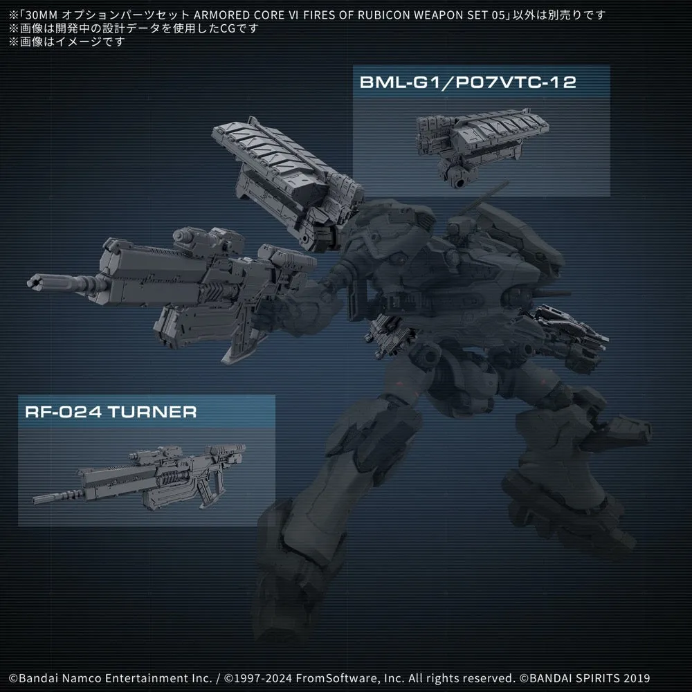 Bandai 5068571 Option Parts Set Armored Core Vi Fires Of Rubicon Weapon Set 05 30MM