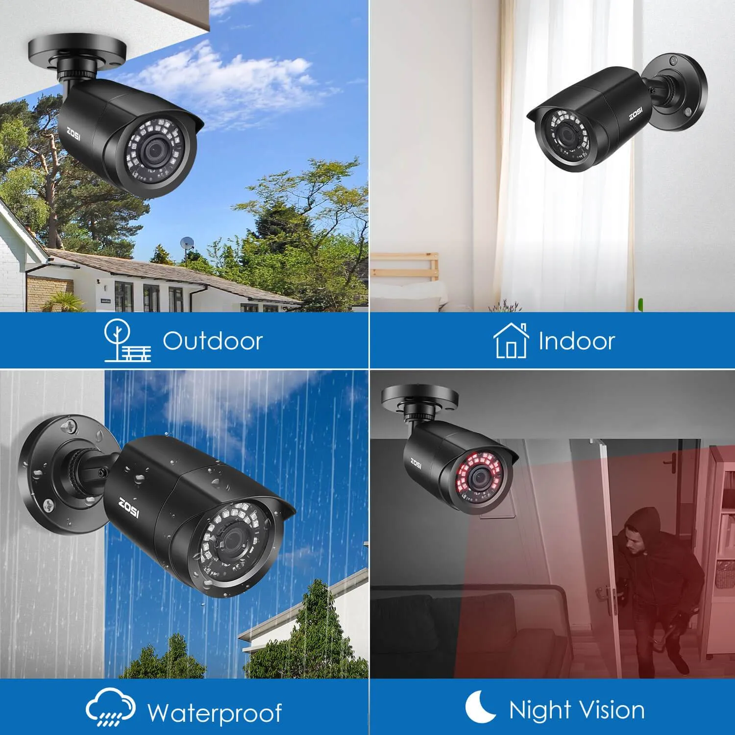C106 1080P TVI CVI AHD CVBS CCTV Security Camera (ZG1062C)