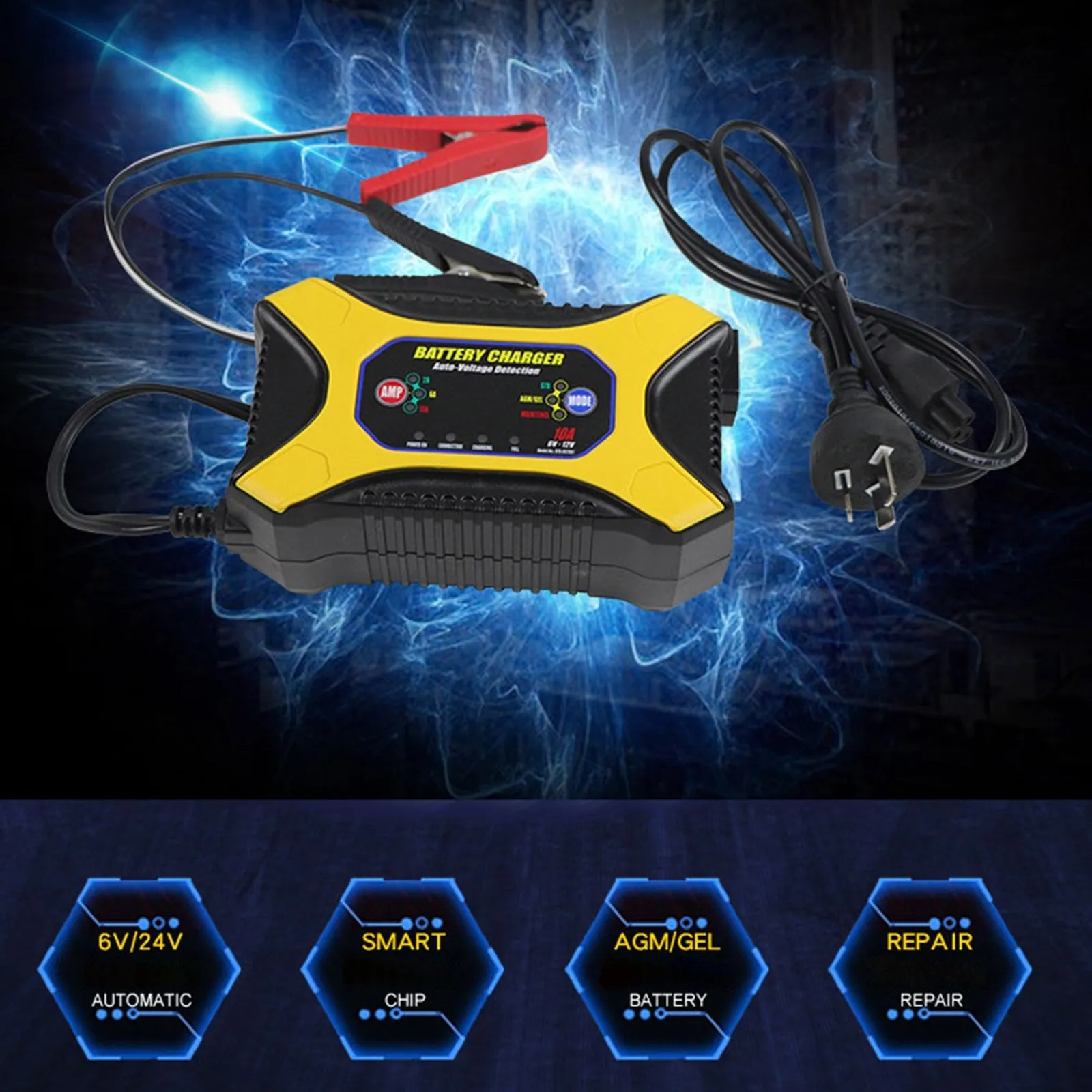 Car Battery Charger Lead-acid Battery Power Supply Adapter for