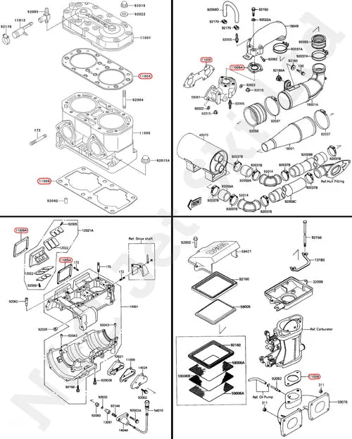 COMETIC Kawasaki 650SX Full Gasket Kit