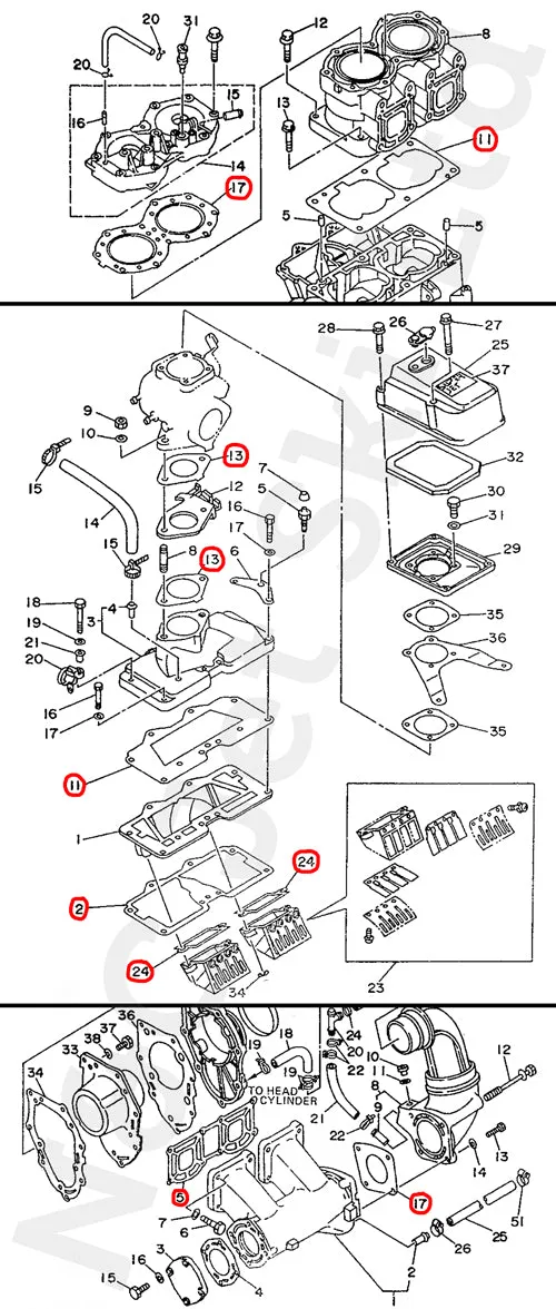 COMETIC Yamaha 701 Single Carb Top Gasket Kit