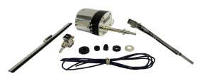 Crown Automotive Jeep Replacement 12VST Wiper Motor Kit; Incl. Motor/Arm/Blade/Mounting Grommets; 12V; Stainless;