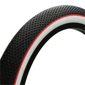 Cult BMX X Vans Juvenile Tire 18″ - White Wall/Red Stripe