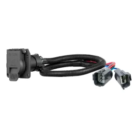 CURT 56443 Custom Wiring Harness; 7-Way RV Blade Output; Select Ford F-250; F-350; F-450