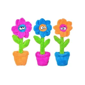 Cycle Dog Duraplush Unstuffed Potted Flowers Dog Toys