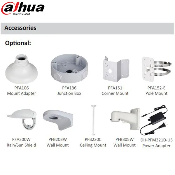 Dahua / IP / 2MP / Mini Dome Camera / Fixed / 2.8mm Lens / Outdoor / WDR / IP67 / IK10 / 30m IR / Starlight / 5 Year Warranty / DH-N22AL12