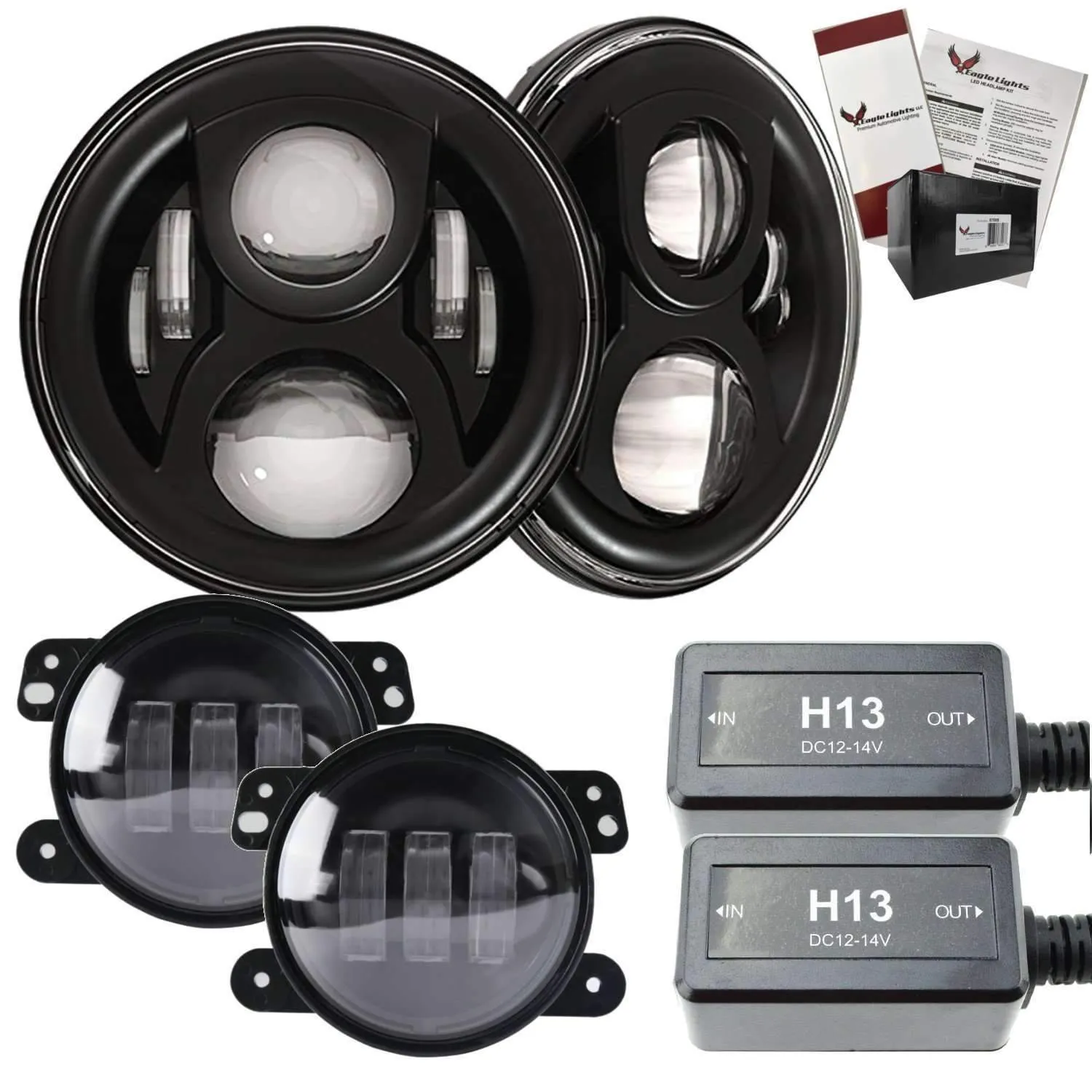 Eagle Lights 8700BG2 Generation 2 Headlight for Jeep Wrangler / Hummer - Double Pack
