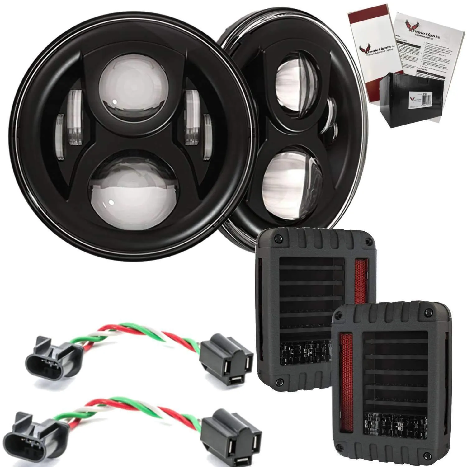 Eagle Lights 8700BG2 Generation 2 Headlight for Jeep Wrangler / Hummer - Double Pack