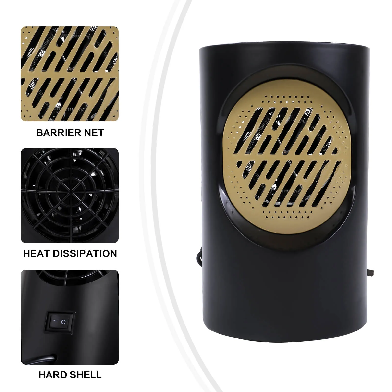 Electric Portable Space Heater with Thermostat Fast Heating