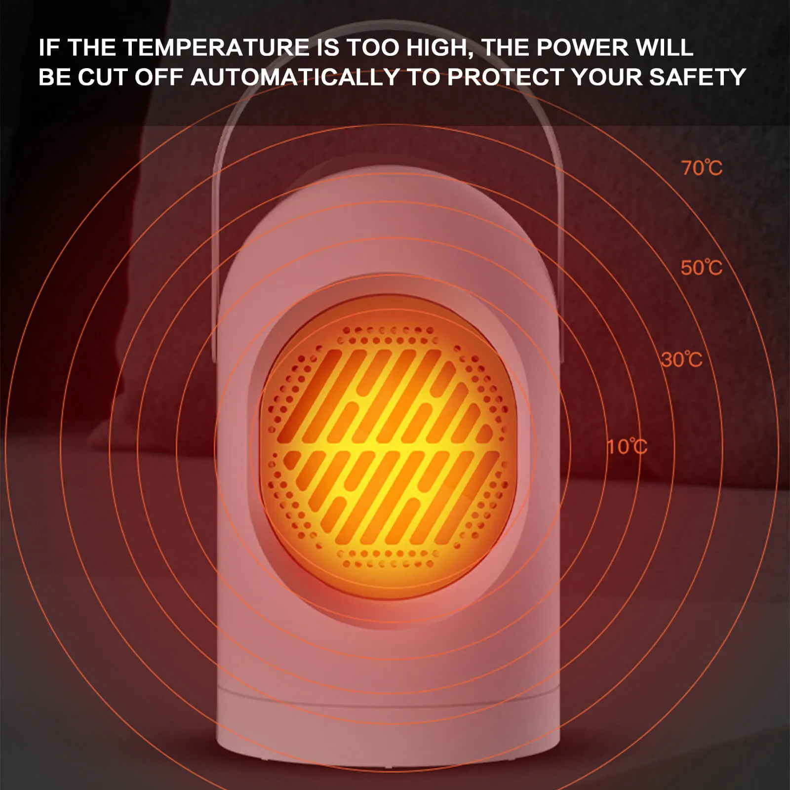 Electric Portable Space Heater with Thermostat Fast Heating