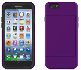 For Apple iPhone 6s / 6 Case, Hybrid Dual Layer Armor with Card Slot[Kickstand] Case for Iphone 6S/6 - Purple