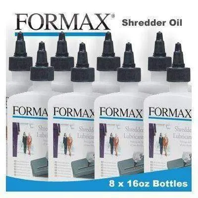 Formax 128 Ounces of Paper Shredder Oil (case of 8 x 16 oz Bottles)