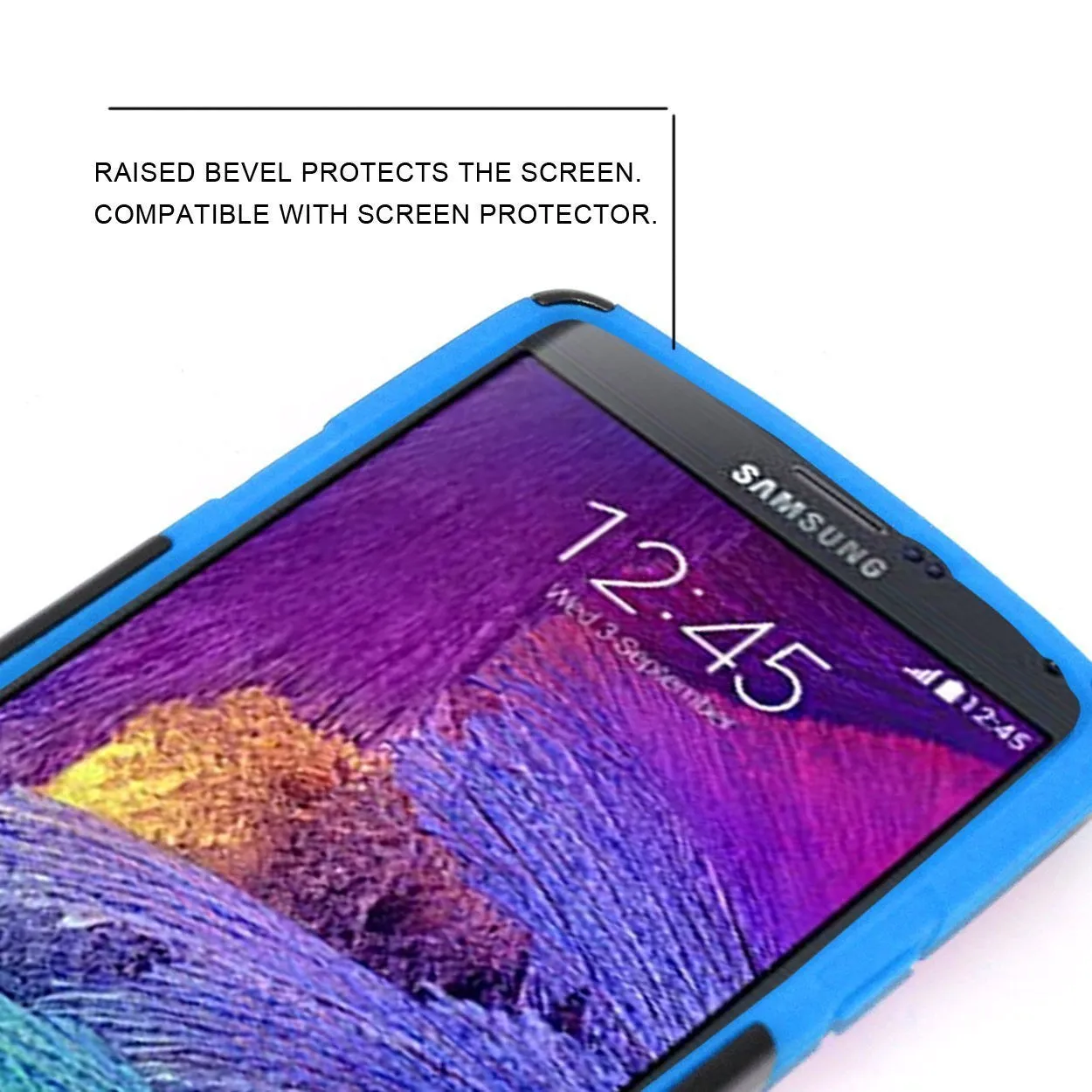 Galaxy Note 5 Case, Full Body Armor [Kickstand] Hybrid Tri-Layer Case for Samsung Galaxy Note 5 - Blue