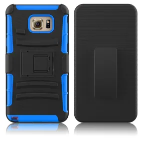 Galaxy Note 5 Case, Full Body Armor [Kickstand] Hybrid Tri-Layer Case for Samsung Galaxy Note 5 - Blue