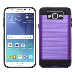 Galaxy On5 Case, Slim Hybrid [Impact/Shock Resistant] Dual Layer Case for Samsung Galaxy On5 - Brush Purple