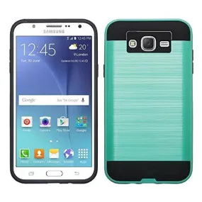 Galaxy On5 Case, Slim Hybrid [Impact/Shock Resistant] Dual Layer Case for Samsung Galaxy On5 - Brush Teal