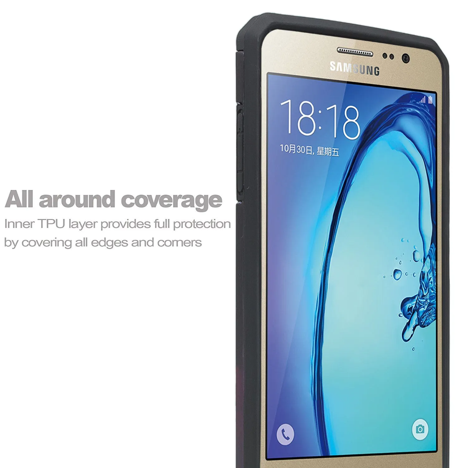 Galaxy On5 Case, Slim Hybrid [Impact/Shock Resistant] Dual Layer Case for Samsung Galaxy On5 - Heart Butterflies