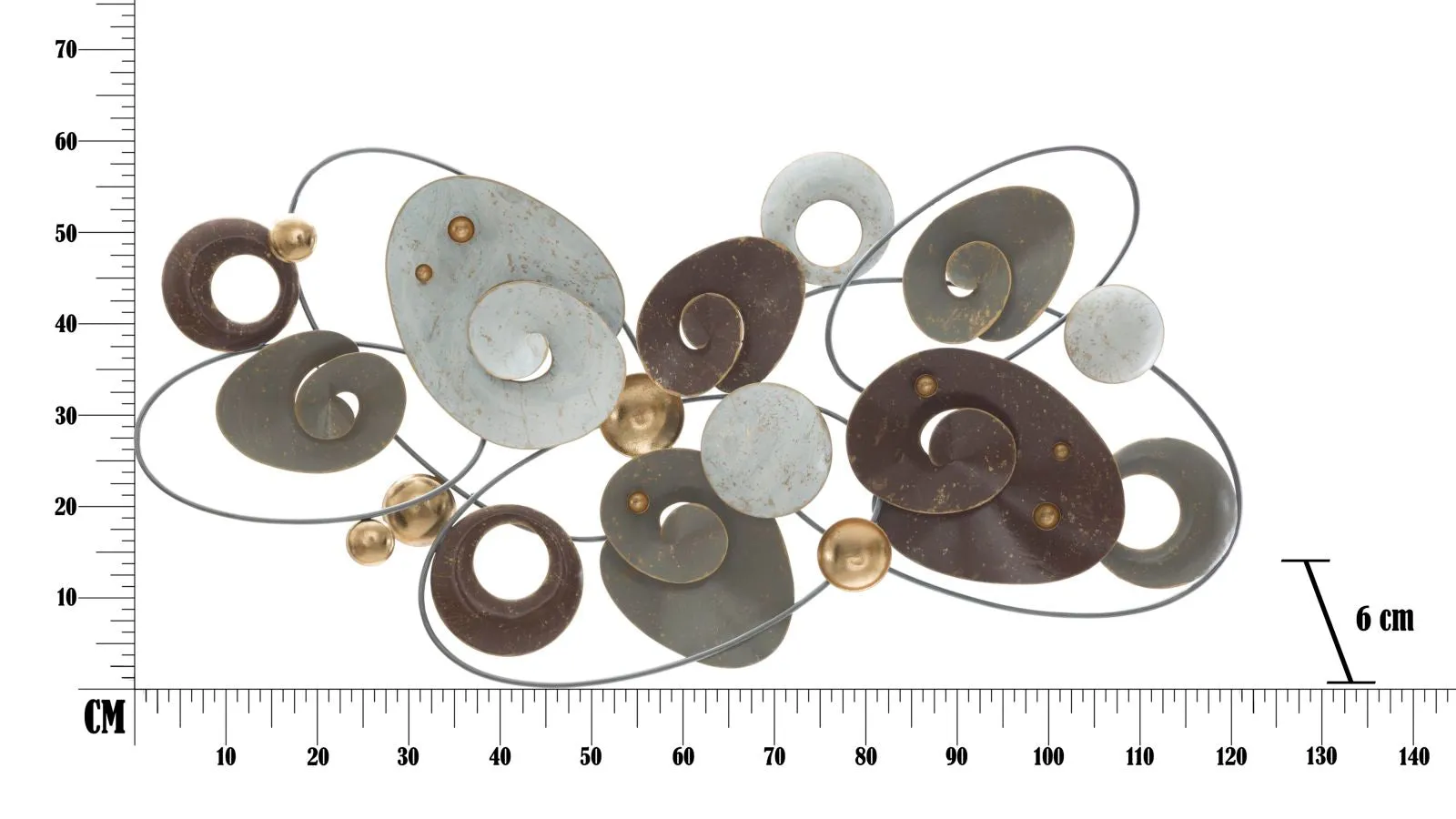 Geometric Abstract Shapes Metal Wall Decor