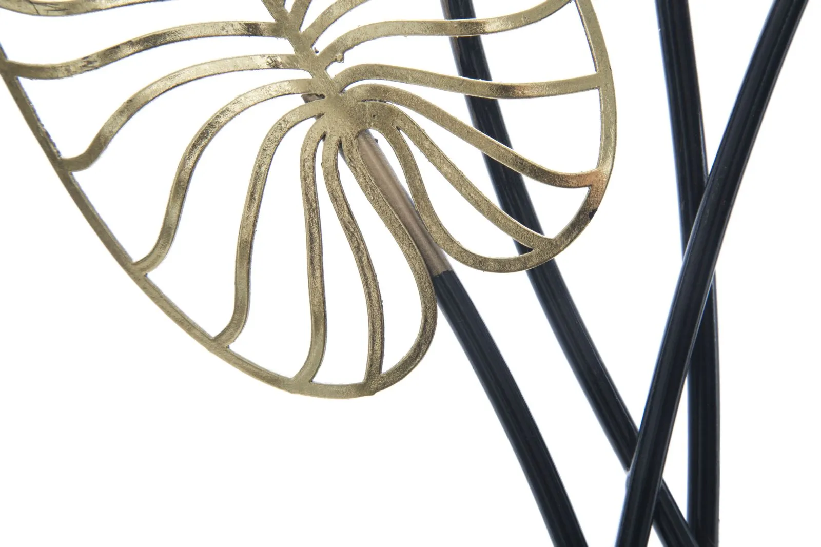 Golden & Black Palm Leaves Wall Decor in Frame