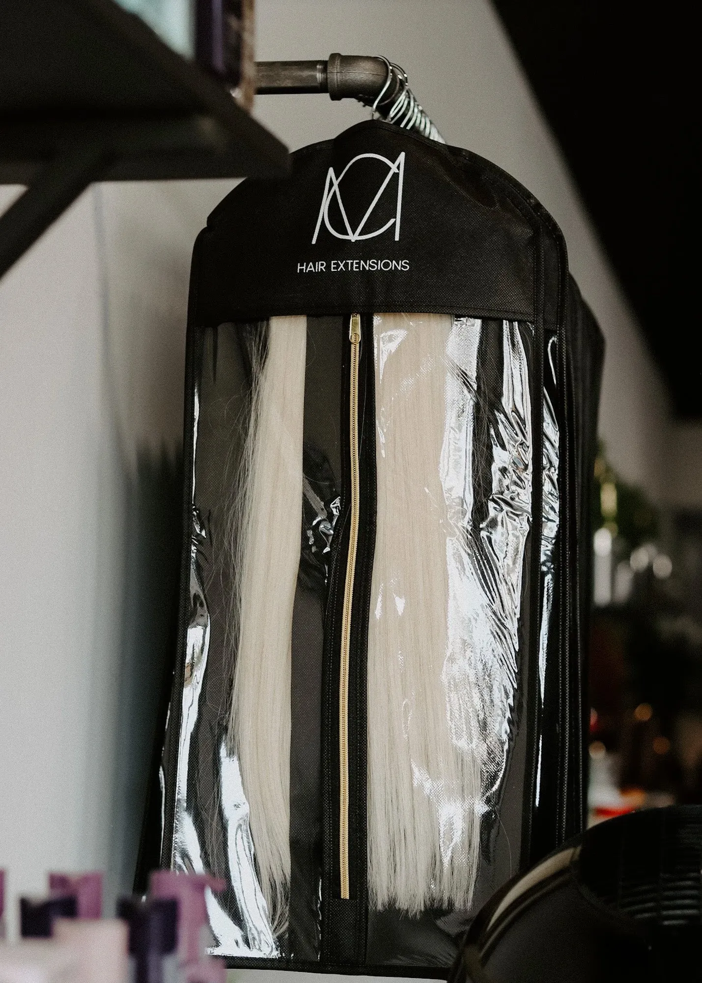 Hair Extension Display Bag with Hanger