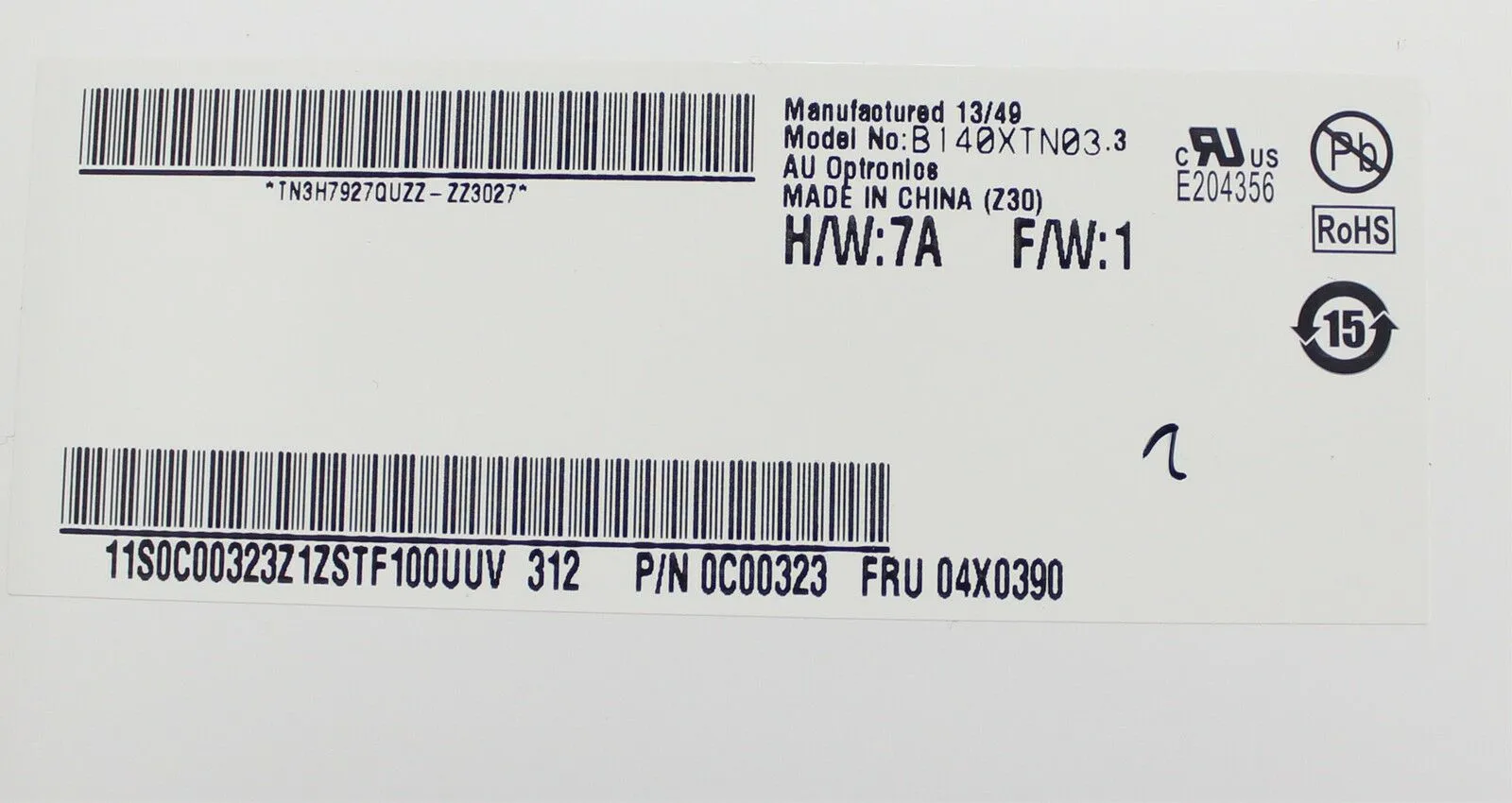 HP 14-AM075TU LCD Display Screen 14" 1366x768 HD LED 30pin