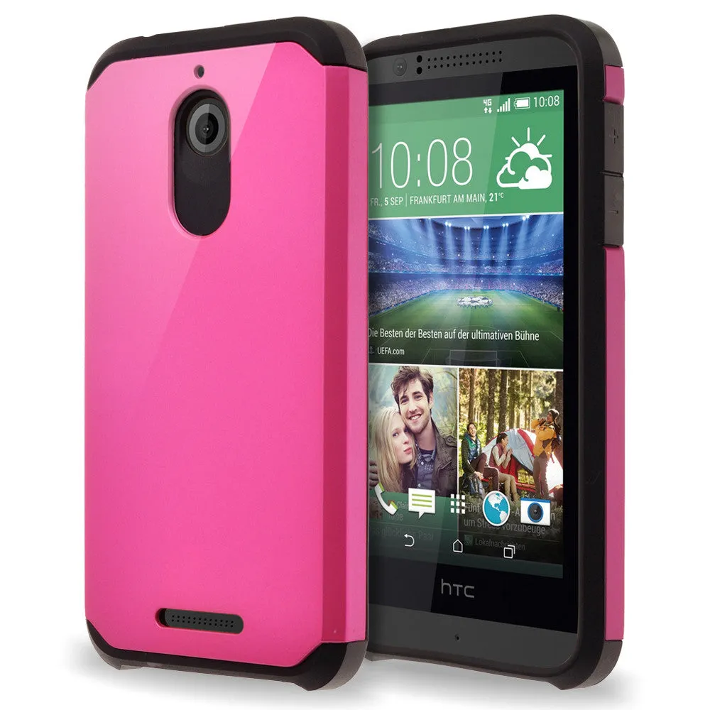 HTC Desire 510 Case, Slim Hybrid [Shock/Impact] Absorption Dual Layer Case - Hot Pink