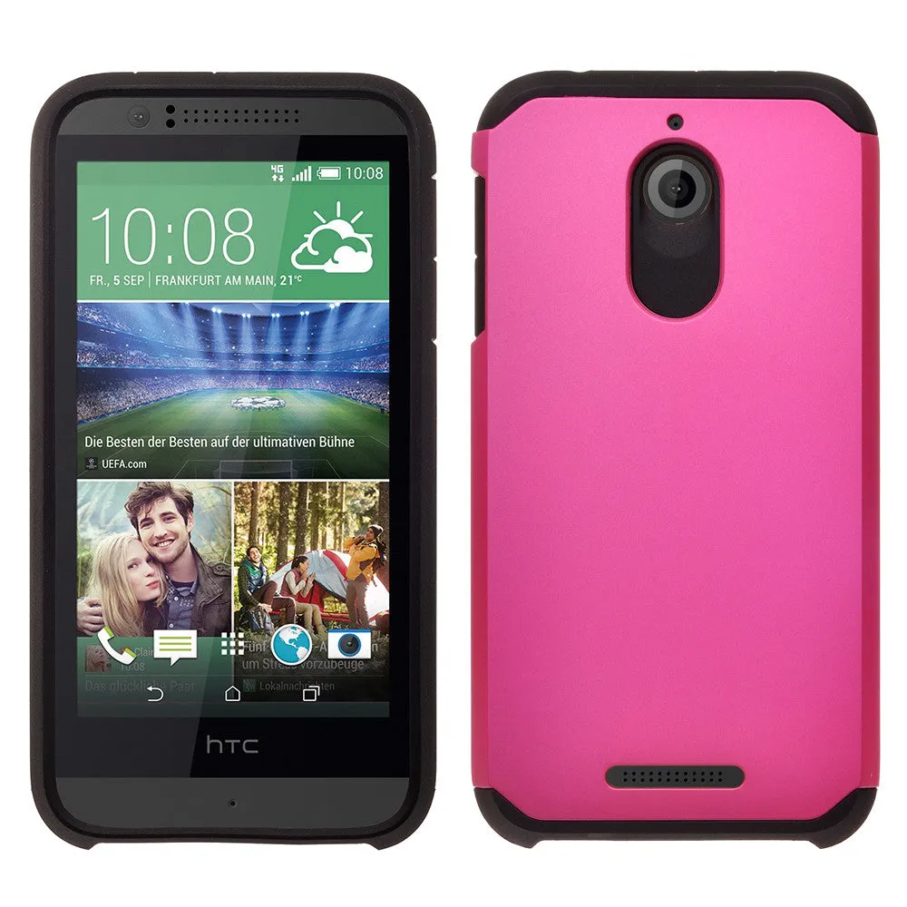 HTC Desire 510 Case, Slim Hybrid [Shock/Impact] Absorption Dual Layer Case - Hot Pink