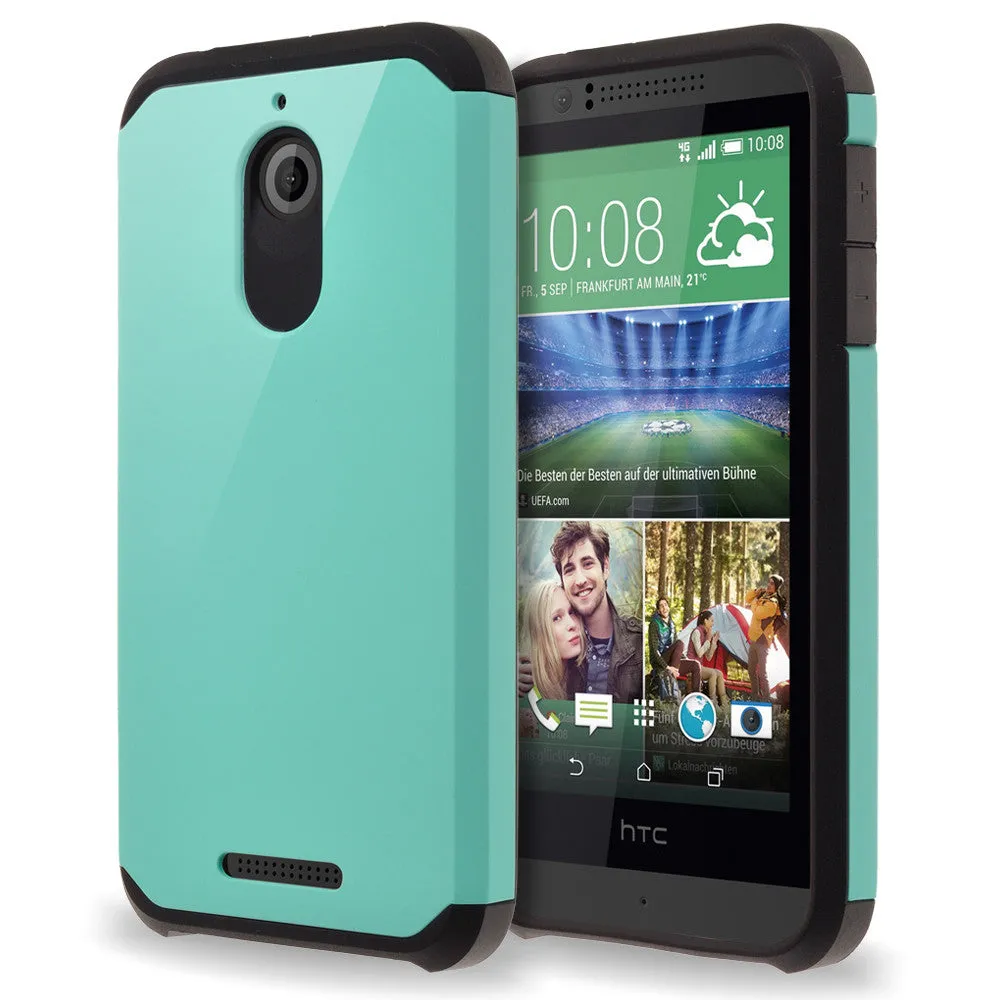 HTC Desire 510 Case, Slim Hybrid [Shock/Impact] Absorption Dual Layer Case - Teal
